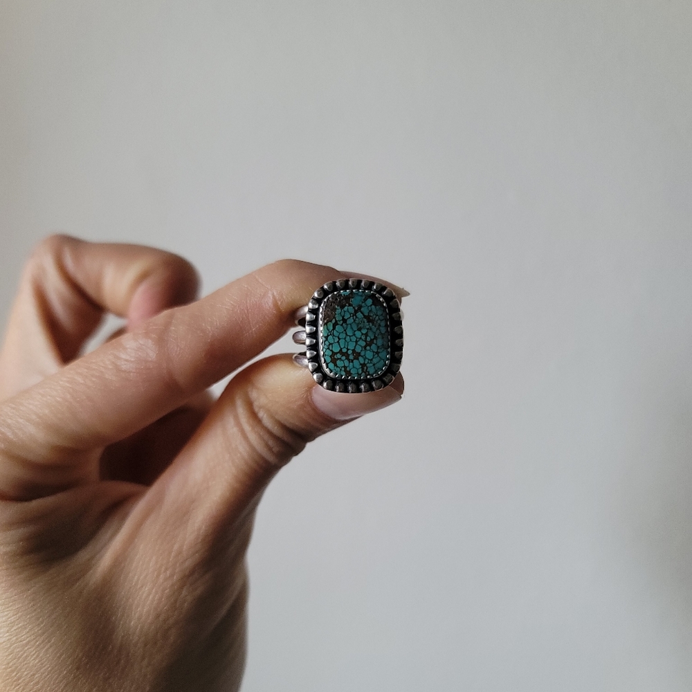 Sterling Silver Turquoise Ring - Size 5.75